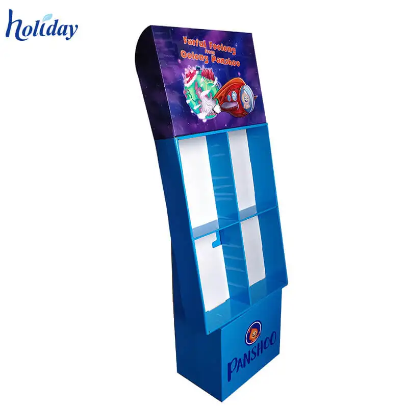 Promotional Supermarket High Quality Customized Book Display Rack,Cardboard Book Display Stand