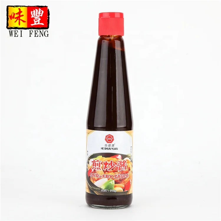 
HACCP OEM factory bulk wholesale seasoning 510g glass bottle Chinese Cooking Sauce Stir Fry Sauce 