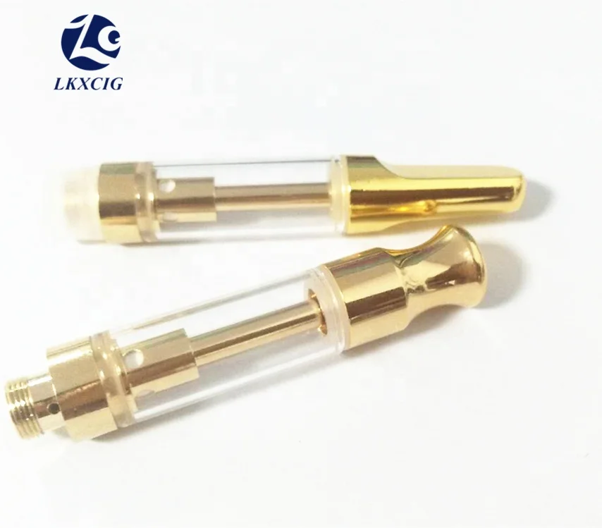 

High quality cbd cartridges 510 Ceramic Oil Wickless Atomizer Cbd Atomizer 1ml 0.5ml gold silver carts, Golden/silver