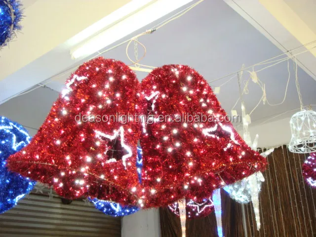 large lighted christmas bells