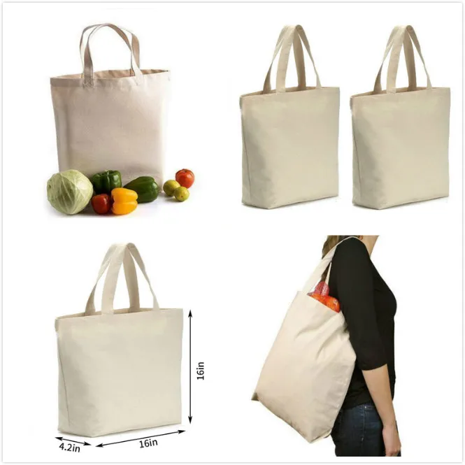 Download Canvas Tote Bag 2pcs Bottom Gusset 16" W X 16" H X 4.2 ...