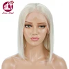 10 inch brazilian human hair very silky straight short 613 front lace wig with baby hair bob wig