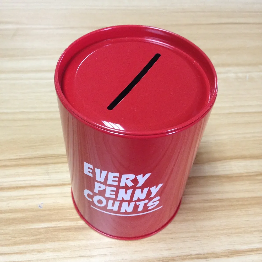 Lovely Metal Round Coin Money Tin Box,Cheap Coin Bank Boxes For Gift