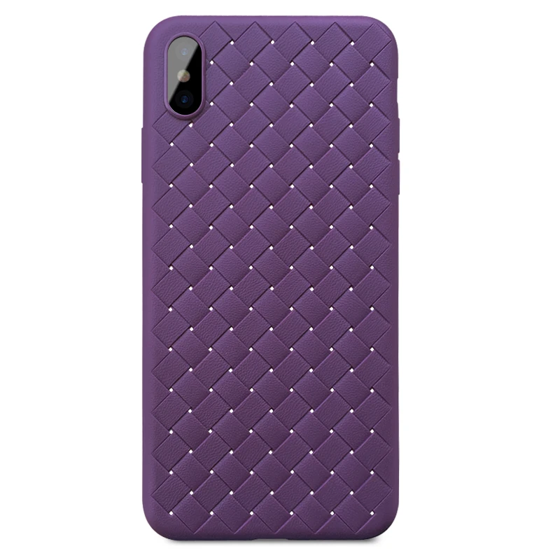 

Hot Selling weaving Soft TPU cellPhone Case for for iPhone XR /iphoneXS MAX /iphone X s, Black.red.pink.purple.blue.brown