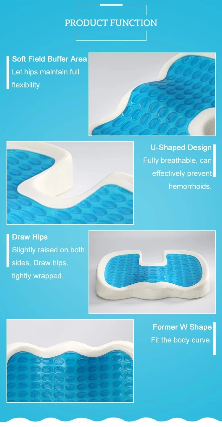 Garden Office Chair Funny Stadium Folding Fold Sitting Orthopaedic Gel Cooling Coccyx Memory Foam Seat Cushion With Cover