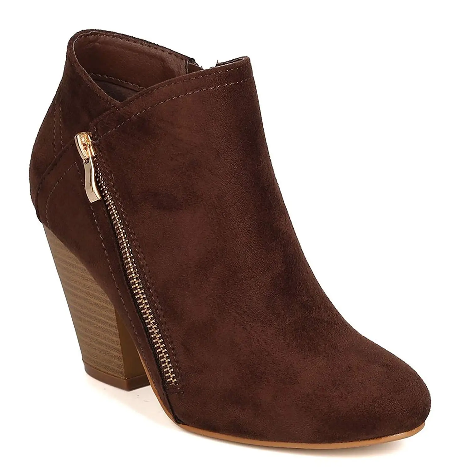 comfortable black booties low heel
