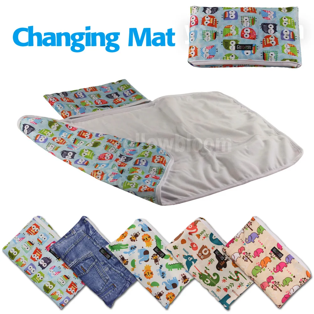 Pocket Changing Mats Baby Waterproof Blanket Cloth Pads Printing