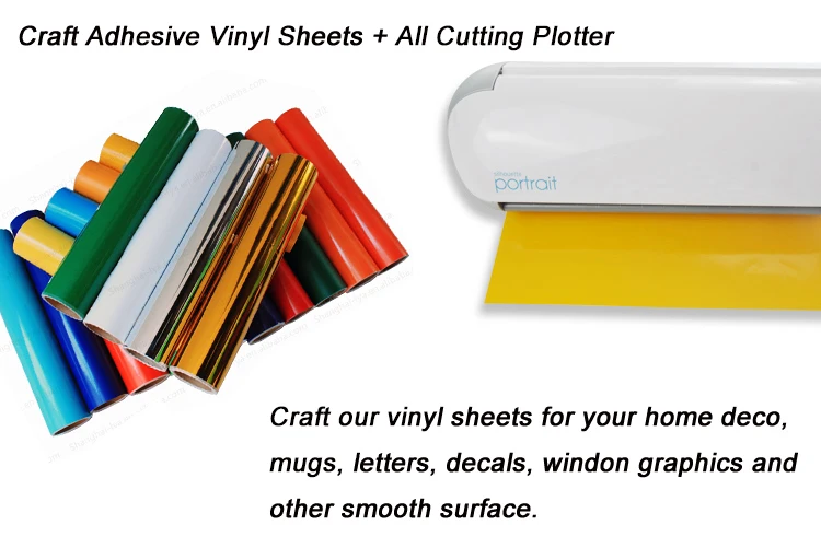 12" X 100" Multicolor Adhesive Craft Vinyl Rolls For Cricut,Silhouette Cameo,And Other Craft