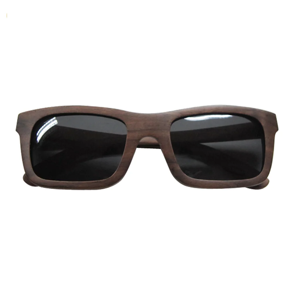 

Latest Models Black Walnut Wooden Glasses Sun Shade Square Sunglasses For Man, Natural wood color