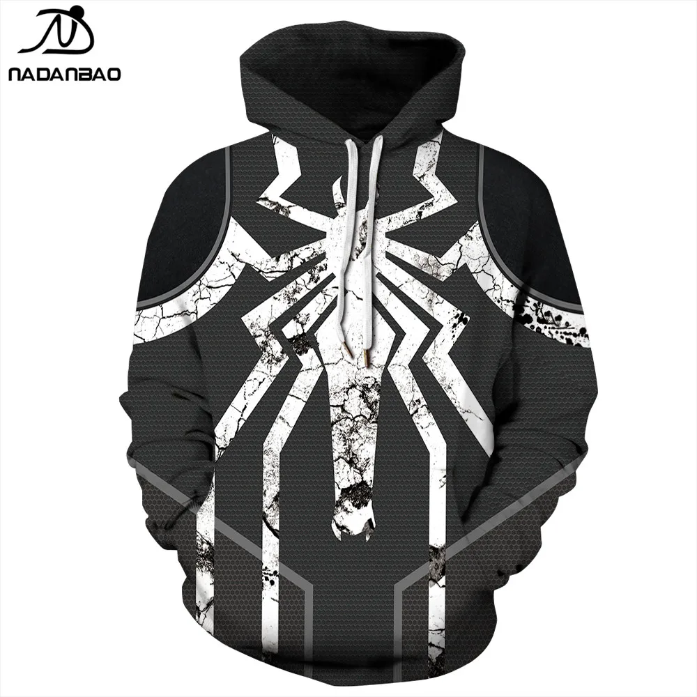 

NADANBAO Brand 2019 new products custom sublimation 3d printed marvel role venom and carnage pattern couple hoodies sweatshirts, N/a