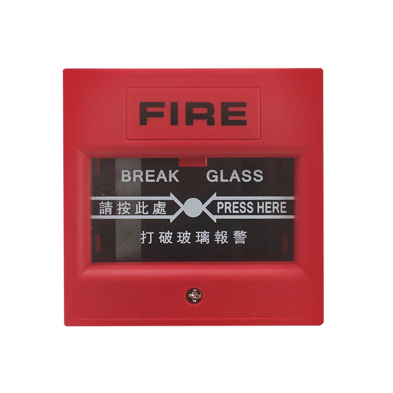 
Red Fire Alarm Break Glass Manual Call Point with Fireproof Material 
