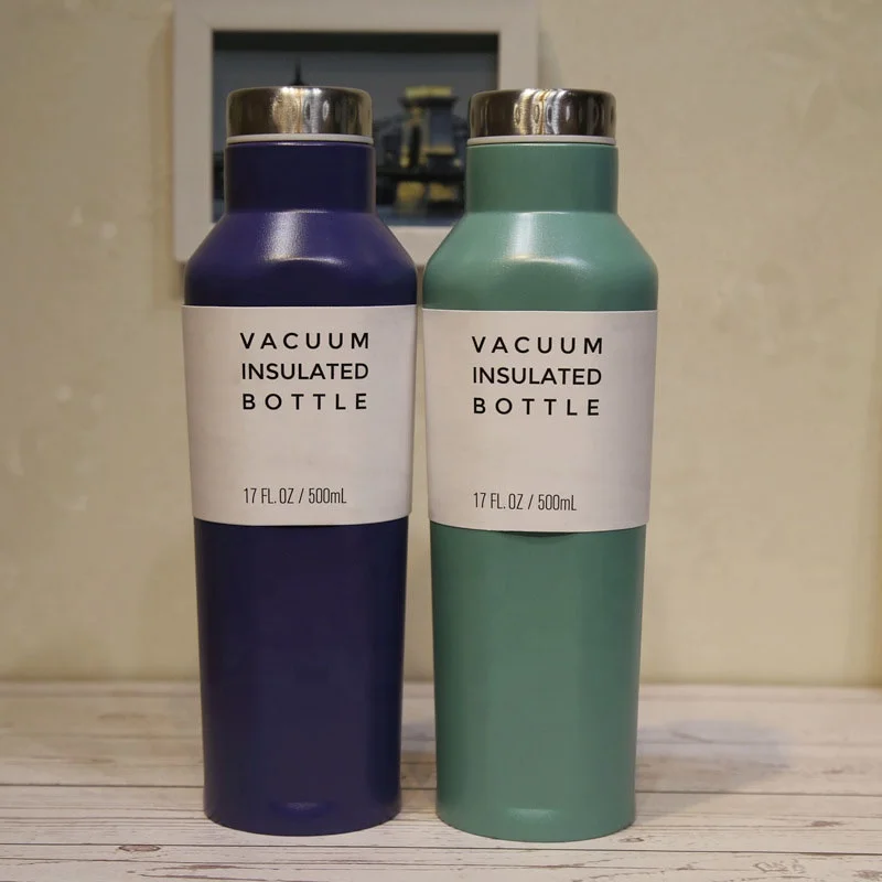 

New Design Vacuum Insulated Travel Bottle Leak-proof Double Walled Stainless Steel Sport Water Bottle of Promotion, Customized color acceptable