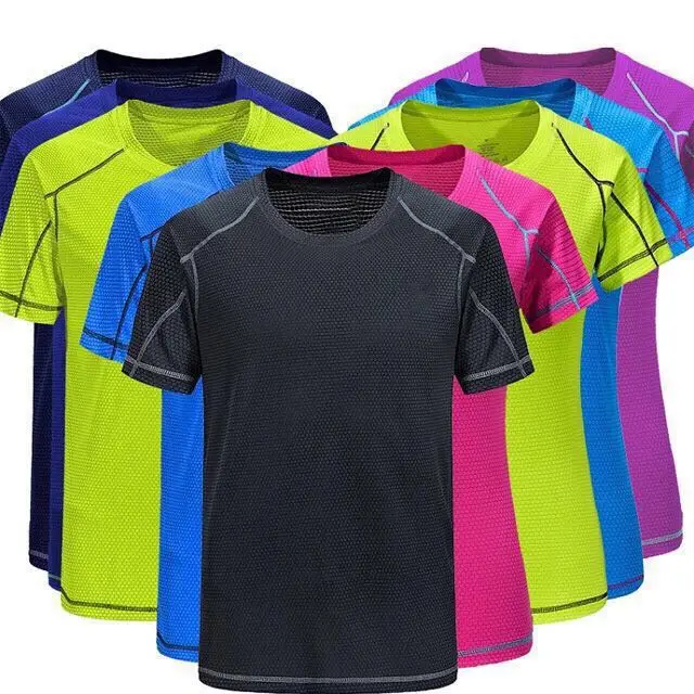

OEM Custom Unisex Quick-drying short-sleeved round neck running fitness summer clothes outdoor sports t-shirt