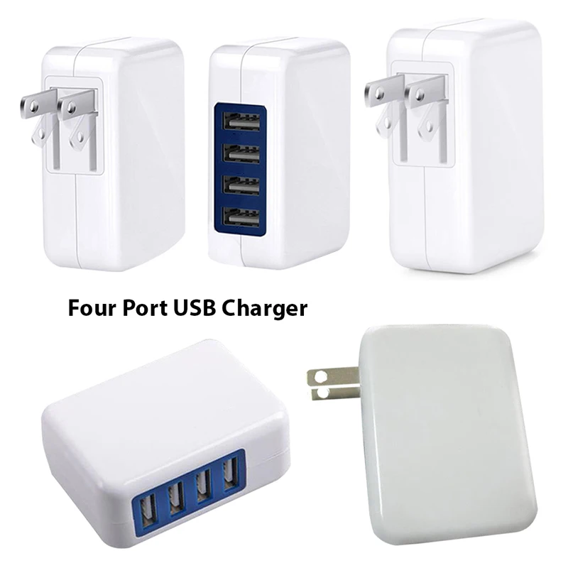 15.5W 5V Usb Wall Charger For Samsung 4 Port Foldable EU/US Plug Quick Charging For iPhone Charger