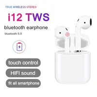 

TWS Bluetooth Earphone White i12 4 Colors Choices Earphone Headphone Earbuds Wireless TWS Earbuds with Charging Case