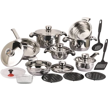 18 Unids Set Amc Termometro De Acero Inoxidable Utensilios De Cocina Conjunto Con Capsula De Fondo Buy Utensilios De Cocina Con Parte Inferior De Super Capsula Juego De Utensilios De Cocina De Acero