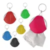 Promotional gifts novelty microfiber glasses cleaning silicone rubber round shaped put-in screen cleaner cloth with keychain