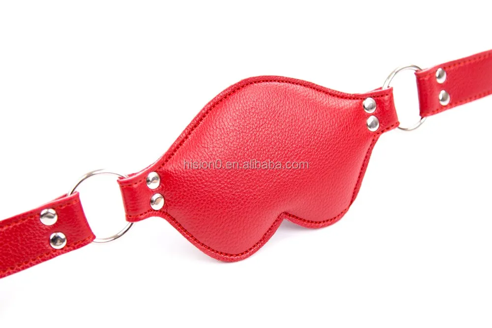 Red Mouth Shape Faux And Silicone Dildo Gag Bondage Open Mouth Gag