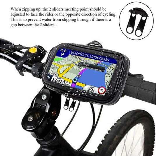 mobile holder for bike with rain cover