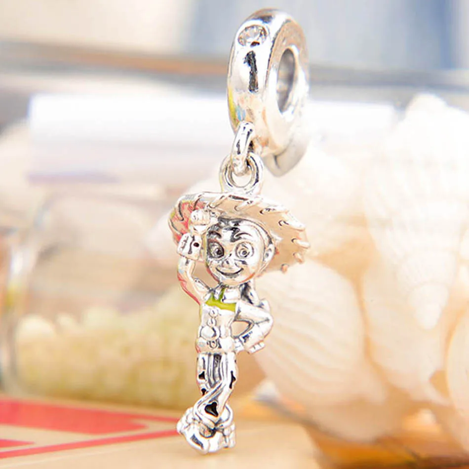 Annmors Mouse Charm 925 Sterling Silver Toy Story Charms fits Europe Charms Bracelets Priness Pendant for Woman Girl Jewelry Birthday Gifts 