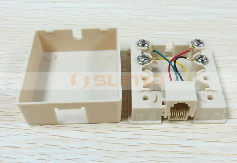 Female Rj11 8p4c Wall Mount Modular Phone Jack Block Box Buy Phone