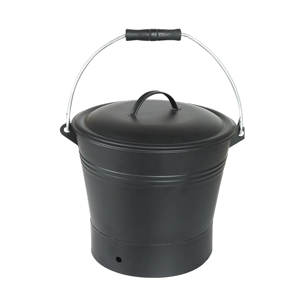 Doublebottom Metal Fireplace Ash Bucket With Lid And Handle Buy Ash Bucket With Lid And