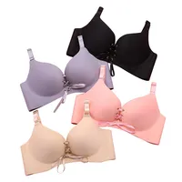 

TuKIIE Seamless Fashion Push Up Bra, Wire Free Lingerie 3/4 Cup Bralette Cotton Underwear Brassiere Bra For Women