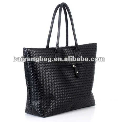 Black fashion PU leather lady handbag
