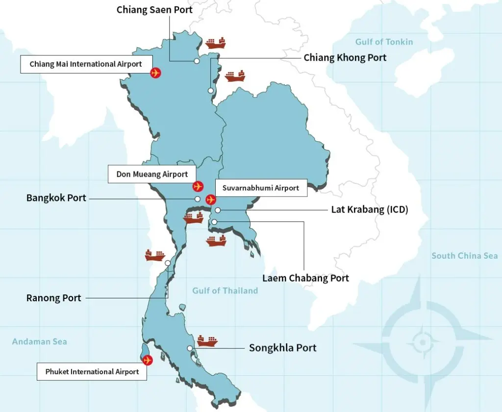 Порт бангкок. Аэропорты Таиланда на карте. Порт Пхукет. Морской порт Пхукет на карте.