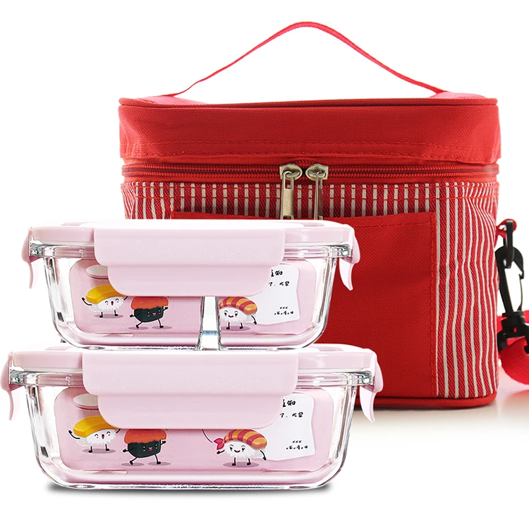 Fabricant Multi Compartiment Verre Bento Boîte À Lunch Avec Sac Buy