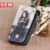 YLM custom design Mini cute car key case crocodile hand leather car key bag colored leather key wallet