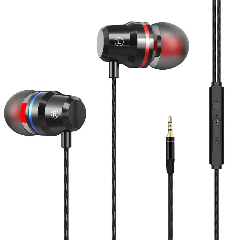 Wholesale Portable Universal Colorful Audio In-Ear Computer DJ Music Mobile Smartphone 3.5mm Wired Earphone With Microphone