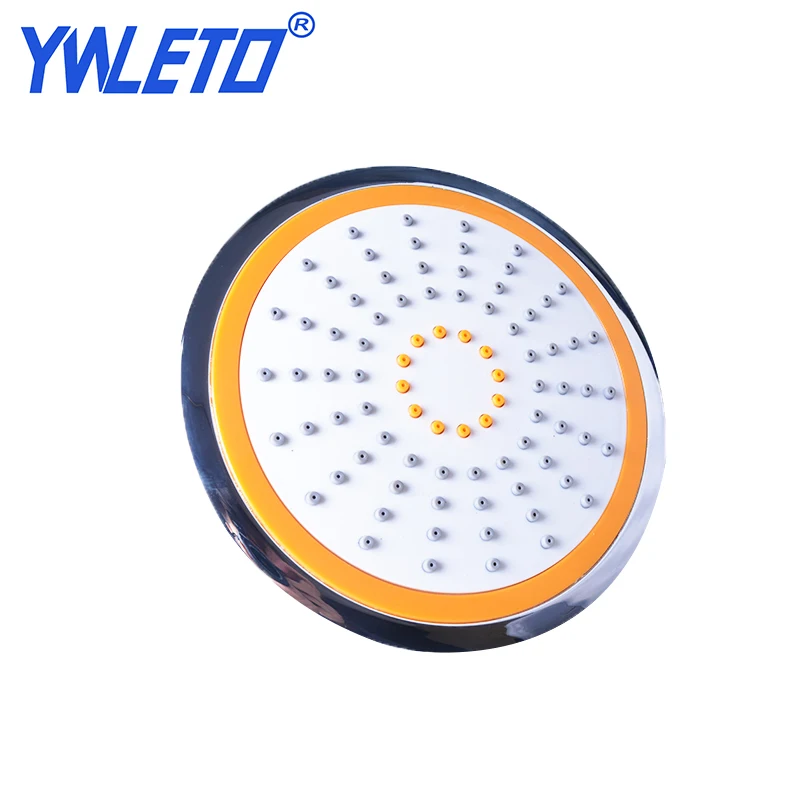 Multi - functional high pressure 6 inch water saving round luxury plastic rain bath shower head