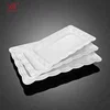 Popular enamelware white restaurant ceramic waved rectangular plates