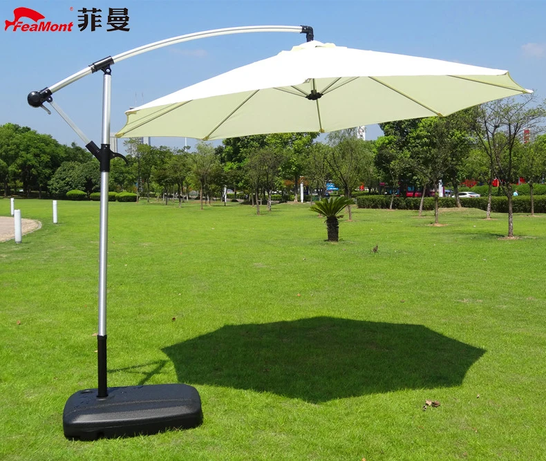 9ft 9ft Aluminum Hanging Offset Patio Outdoor Banana Umbrella Buy Payung Taman Sun Garden Parasol Payung Bannana Payung Product On Alibaba Com