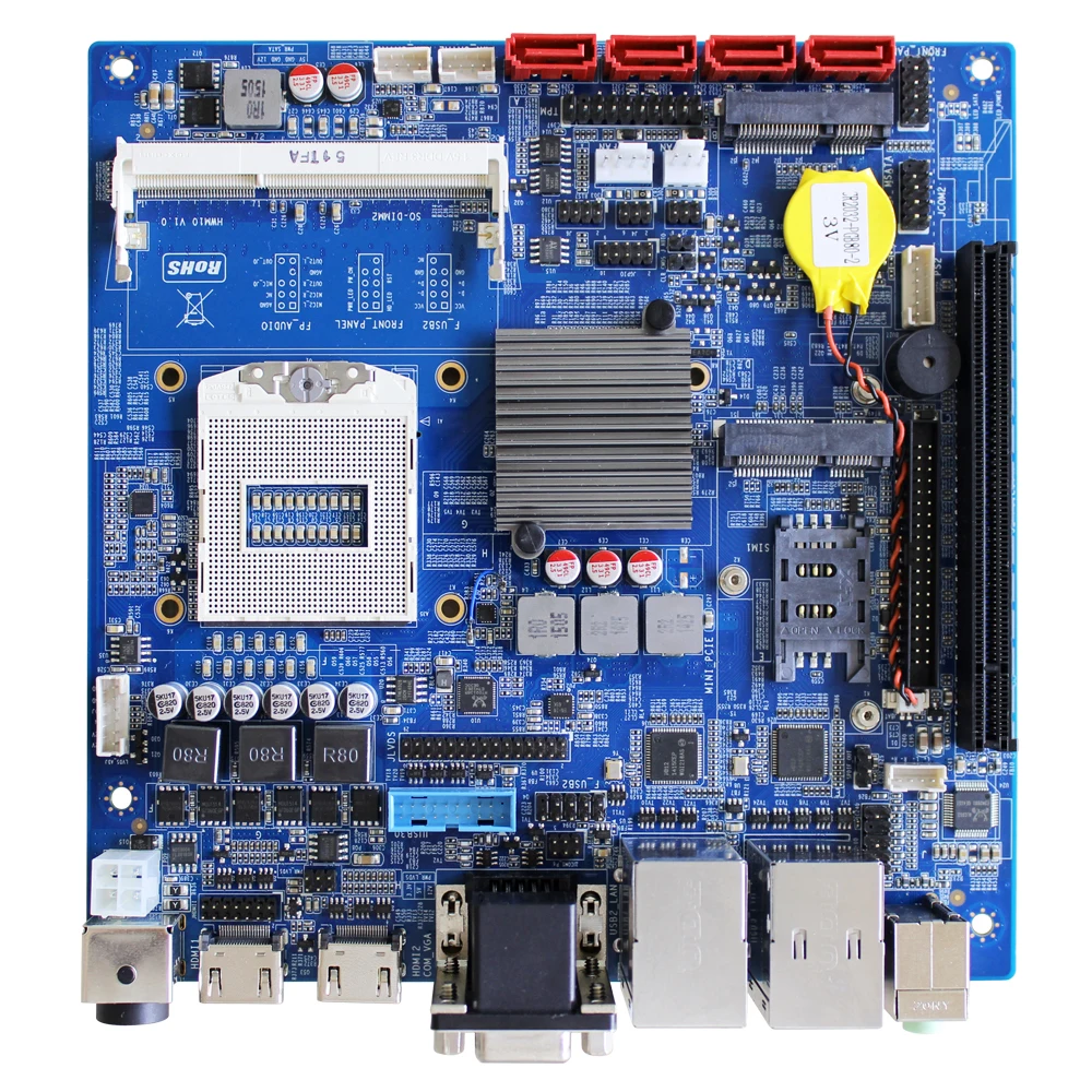 motherboard with Intel Linx QM87 Mini itx motherboard for embedded industrial pc