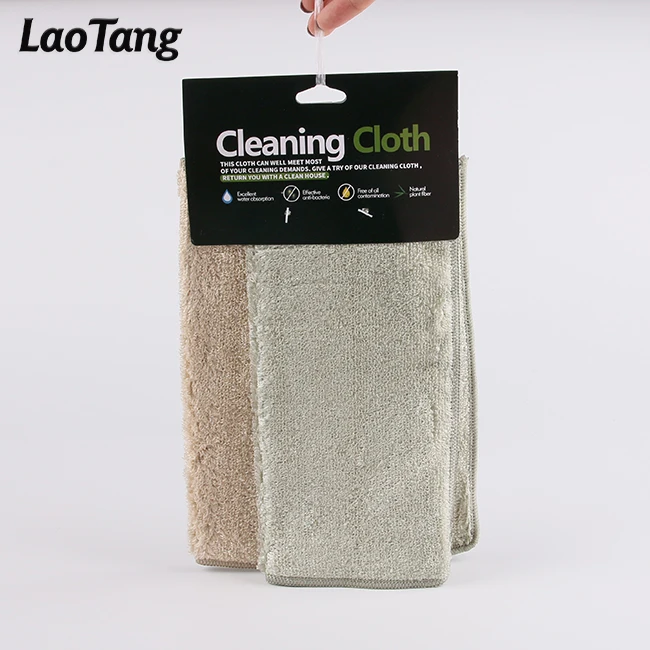 

Reusable Bamboo Fiber Dish Kitchen Towel Detergent Free Dish Washing Cloth for Household and Restaurant, Customized