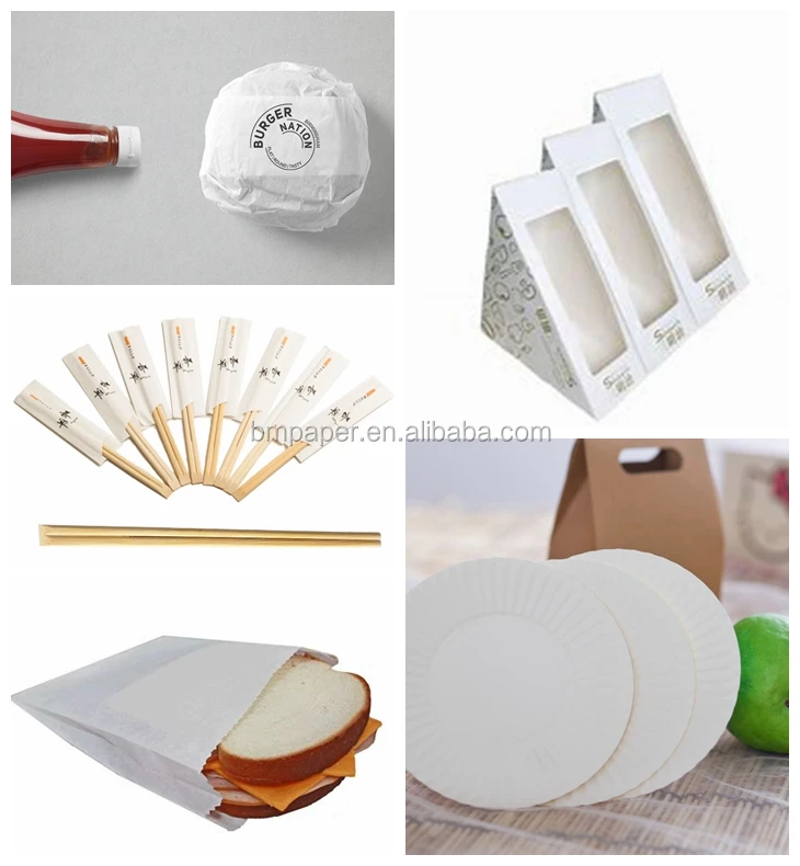 120gsm 140gsm Food Grade Paper White Kraft Paper Roll For Food Packing