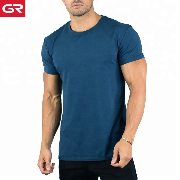 

2019 Popular Custom Printed Fitness Clothing Fitted Short Sleeve Mens T Shirt, In stock or customized