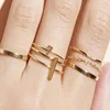 Colourful 2019 fashion 925 sterling silver plated gold stacking rings