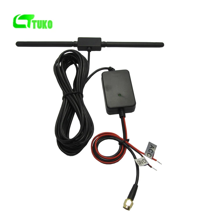 Vhf/uhf/fm Digital Car Tv Antenna 2 Din Car Dvd Player Tv