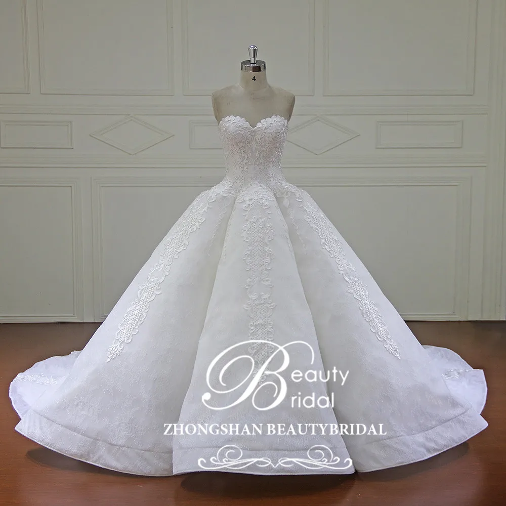 Xf16147 Newest Design Of Ball Gown Wedding Dress 2019 Fashion