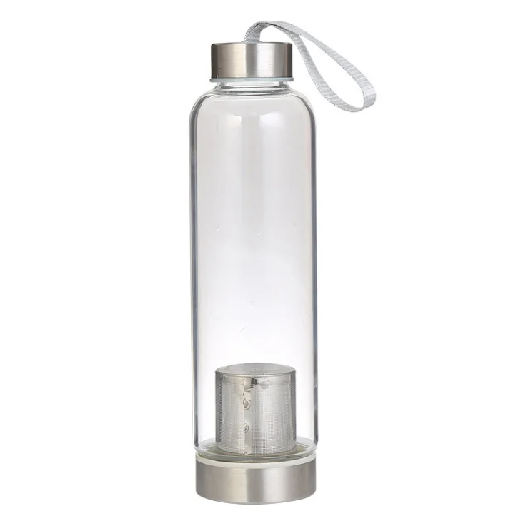 

2019 borosilicate glass water bottle with infuser