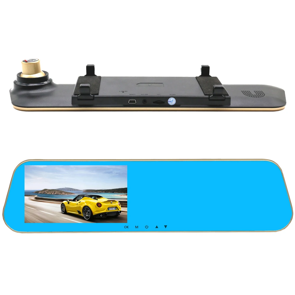 

4.3 Inch 1080P Dual Lens Backup Auto Side Rear View Car Mirror Camera Reverse DVR Hidden Camera in Car Mirror