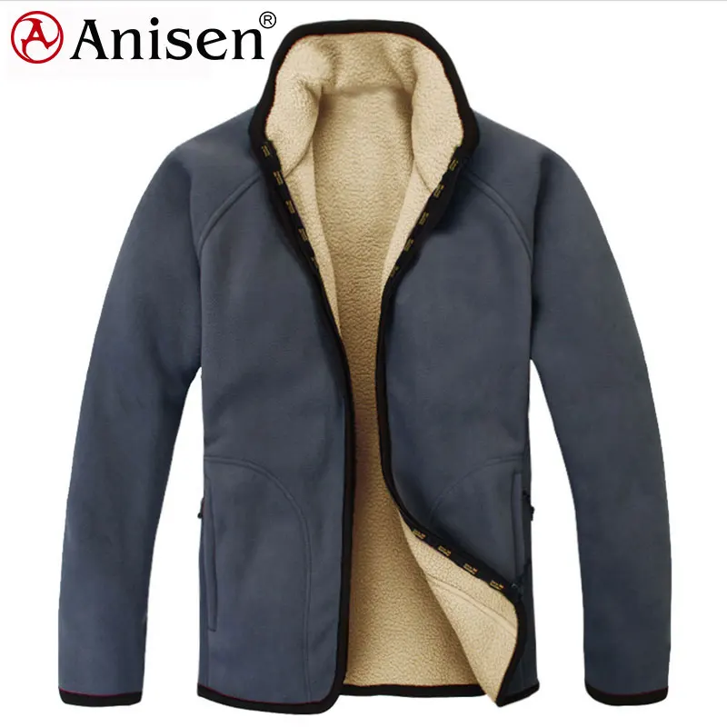 

chinese clothing manufacturers cheap warm outdoor windproof mens fleece sherpa jacket, Customized color