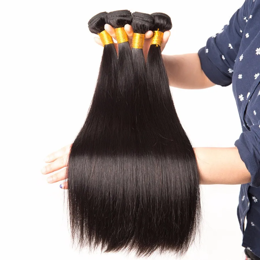 

Free Sample10A Unprocessed Human Hair Bundles Straight Hair Extensions Double Strong Mink Brazilian Hair Bundles, All color available