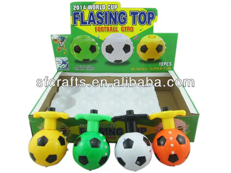 light up spinning top soccer ball toys