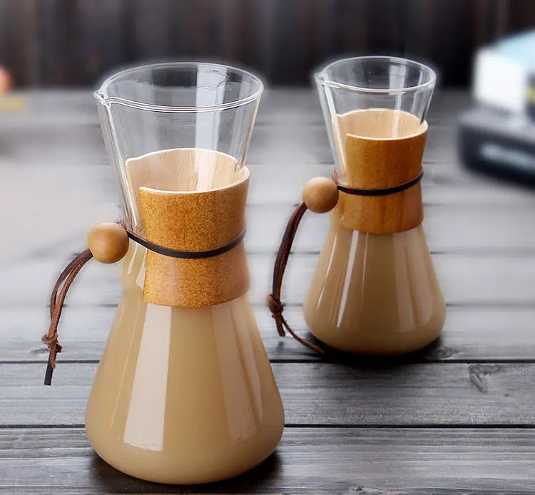 

Borosilicate Clear Pyrex Glass Coffee Pot Pour Over Brew V60 Barista Hand Drip Coffee Maker