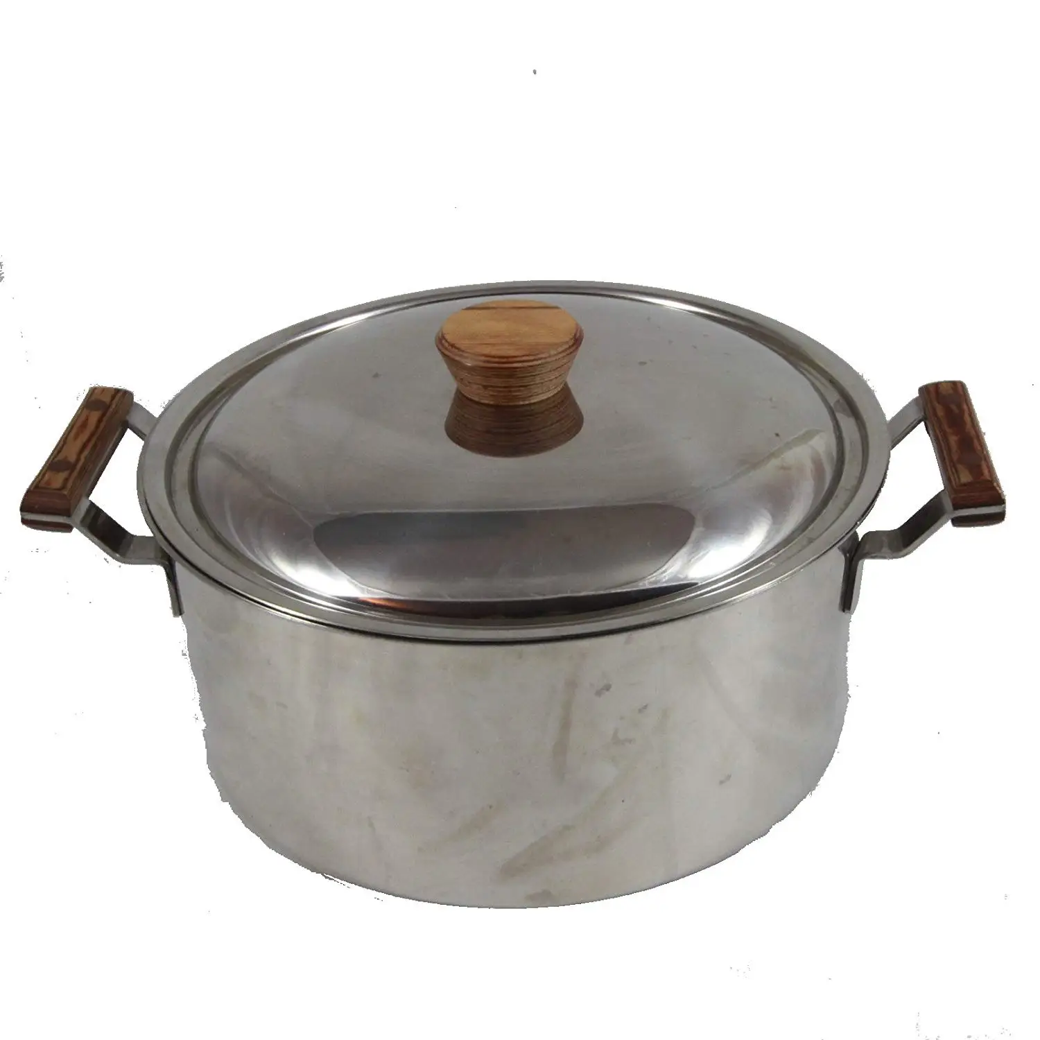 cookware set with wooden handles