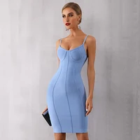 

New Arrival Party Wear Sleeveless Strap Sexy Women Bodycon Bandage Dresses